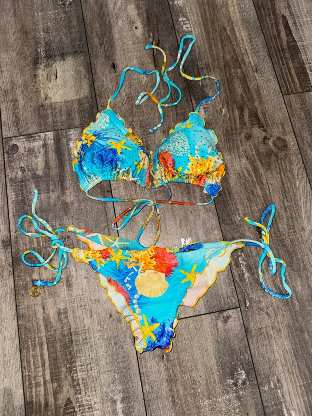 Luli Fama twisted mermaid Bikini set large